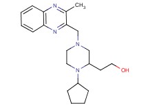 2-{1-cyclopentyl-4-[(3-methyl-2-quinoxalinyl)methyl]-2-piperazinyl}ethanol