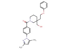 [1-[4-(3,5-dimethyl-1H-pyrazol-1-yl)benzoyl]-3-(2-phenoxyethyl)-3-piperidinyl]methanol