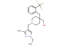 {1-[(1-ethyl-3-methyl-1H-pyrazol-4-yl)methyl]-4-[2-(trifluoromethyl)benzyl]-4-piperidinyl}methanol