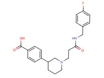 4-(1-{3-[(4-fluorobenzyl)amino]-3-oxopropyl}piperidin-3-yl)benzoic acid