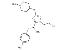 2-{5-{1-[(4-methylphenyl)thio]ethyl}-3-[(1-methylpiperidin-4-yl)methyl]-1H-1,2,4-triazol-1-yl}ethanol
