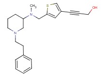 3-[5-({methyl[1-(2-phenylethyl)-3-piperidinyl]amino}methyl)-3-thienyl]-2-propyn-1-ol