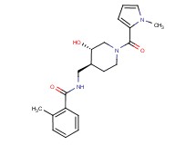 N-({(3S*,4S*)-3-hydroxy-1-[(1-methyl-1H-pyrrol-2-yl)carbonyl]piperidin-4-yl}methyl)-2-methylbenzamide