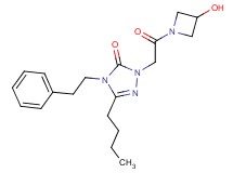 5-butyl-2-[2-(3-hydroxy-1-azetidinyl)-2-oxoethyl]-4-(2-phenylethyl)-2,4-dihydro-3H-1,2,4-triazol-3-one