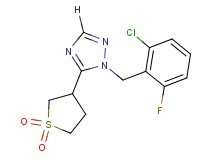 1-(2-chloro-6-fluorobenzyl)-5-(1,1-dioxidotetrahydro-3-thienyl)-1H-1,2,4-triazole