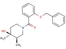 (3R*,4S*)-1-[2-(benzyloxy)benzoyl]-3,4-dimethylpiperidin-4-ol