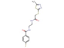 4-fluoro-N-[2-({[(5-methyl-1,3,4-thiadiazol-2-yl)thio]acetyl}amino)ethyl]benzamide