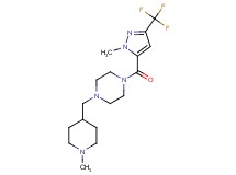 1-[(1-methylpiperidin-4-yl)methyl]-4-{[1-methyl-3-(trifluoromethyl)-1H-pyrazol-5-yl]carbonyl}piperazine