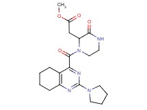 methyl (3-oxo-1-{[2-(1-pyrrolidinyl)-5,6,7,8-tetrahydro-4-quinazolinyl]carbonyl}-2-piperazinyl)acetate