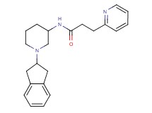 N-[1-(2,3-dihydro-1H-inden-2-yl)-3-piperidinyl]-3-(2-pyridinyl)propanamide