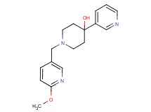 1-[(6-methoxypyridin-3-yl)methyl]-4-pyridin-3-ylpiperidin-4-ol