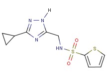 N-[(3-cyclopropyl-1H-1,2,4-triazol-5-yl)methyl]thiophene-2-sulfonamide