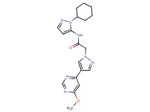 N-(1-cyclohexyl-1H-pyrazol-5-yl)-2-[4-(6-methoxypyrimidin-4-yl)-1H-pyrazol-1-yl]acetamide