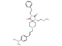 8-{(2E)-3-[4-(dimethylamino)phenyl]-2-propen-1-yl}-1-(2-methoxyethyl)-3-(2-phenylethyl)-1,3,8-triazaspiro[4.5]decane-2,4-dione