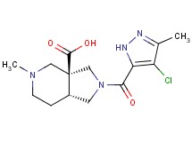 (3aS*,7aR*)-2-[(4-chloro-3-methyl-1H-pyrazol-5-yl)carbonyl]-5-methyloctahydro-3aH-pyrrolo[3,4-c]pyridine-3a-carboxylic acid