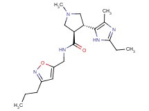 (3R*,4R*)-4-(2-ethyl-4-methyl-1H-imidazol-5-yl)-1-methyl-N-[(3-propylisoxazol-5-yl)methyl]pyrrolidine-3-carboxamide