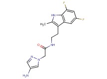 2-(4-amino-1H-pyrazol-1-yl)-N-[2-(5,7-difluoro-2-methyl-1H-indol-3-yl)ethyl]acetamide