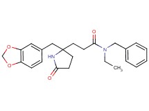 3-[2-(1,3-benzodioxol-5-ylmethyl)-5-oxo-2-pyrrolidinyl]-N-benzyl-N-ethylpropanamide