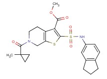methyl 2-[(2,3-dihydro-1H-inden-5-ylamino)sulfonyl]-6-[(1-methylcyclopropyl)carbonyl]-4,5,6,7-tetrahydrothieno[2,3-c]pyridine-3-carboxylate