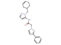 N-[1-(cyclohex-3-en-1-ylmethyl)-1H-pyrazol-5-yl]-2-(3-phenyl-1H-pyrazol-1-yl)acetamide