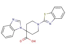 4-(1H-benzimidazol-1-yl)-1-(1,3-benzothiazol-2-yl)piperidine-4-carboxylic acid