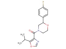 2-(4-fluorophenyl)-4-[(5-isopropyl-1,3-oxazol-4-yl)carbonyl]morpholine