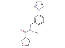 N-methyl-N-[3-(1H-pyrazol-1-yl)benzyl]tetrahydro-3-furancarboxamide