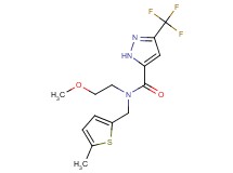 N-(2-methoxyethyl)-N-[(5-methyl-2-thienyl)methyl]-3-(trifluoromethyl)-1H-pyrazole-5-carboxamide