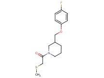 3-[(4-fluorophenoxy)methyl]-1-[(methylthio)acetyl]piperidine