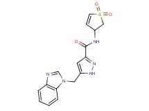 5-(1H-benzimidazol-1-ylmethyl)-N-(1,1-dioxido-2,3-dihydro-3-thienyl)-1H-pyrazole-3-carboxamide