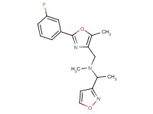 N-{[2-(3-fluorophenyl)-5-methyl-1,3-oxazol-4-yl]methyl}-1-(3-isoxazolyl)-N-methylethanamine
