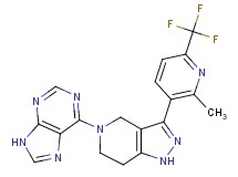 6-{3-[2-methyl-6-(trifluoromethyl)pyridin-3-yl]-1,4,6,7-tetrahydro-5H-pyrazolo[4,3-c]pyridin-5-yl}-9H-purine