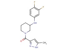 N-(3,4-difluorophenyl)-1-[(5-methyl-1H-pyrazol-3-yl)carbonyl]-3-piperidinamine