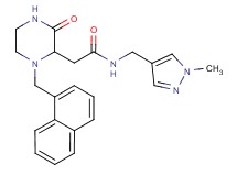 N-[(1-methyl-1H-pyrazol-4-yl)methyl]-2-[1-(1-naphthylmethyl)-3-oxo-2-piperazinyl]acetamide