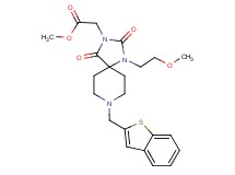 methyl [8-(1-benzothien-2-ylmethyl)-1-(2-methoxyethyl)-2,4-dioxo-1,3,8-triazaspiro[4.5]dec-3-yl]acetate