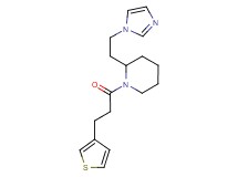 2-[2-(1H-imidazol-1-yl)ethyl]-1-[3-(3-thienyl)propanoyl]piperidine