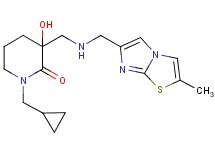 1-(cyclopropylmethyl)-3-hydroxy-3-({[(2-methylimidazo[2,1-b][1,3]thiazol-6-yl)methyl]amino}methyl)-2-piperidinone