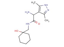 2-amino-2-(3,5-dimethyl-1H-pyrazol-4-yl)-N-[(1-hydroxycyclohexyl)methyl]acetamide