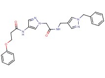 N-[1-(2-{[(1-benzyl-1H-pyrazol-4-yl)methyl]amino}-2-oxoethyl)-1H-pyrazol-4-yl]-3-phenoxypropanamide