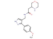 N-{[3-(4-methoxyphenyl)-1H-pyrazol-4-yl]methyl}-2-(3-morpholinyl)acetamide hydrochloride