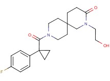 9-{[1-(4-fluorophenyl)cyclopropyl]carbonyl}-2-(2-hydroxyethyl)-2,9-diazaspiro[5.5]undecan-3-one