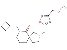 7-(cyclobutylmethyl)-2-{[3-(methoxymethyl)-1,2,4-oxadiazol-5-yl]methyl}-2,7-diazaspiro[4.5]decan-6-one