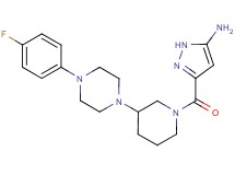 3-({3-[4-(4-fluorophenyl)-1-piperazinyl]-1-piperidinyl}carbonyl)-1H-pyrazol-5-amine