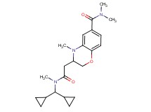 3-{2-[(dicyclopropylmethyl)(methyl)amino]-2-oxoethyl}-N,N,4-trimethyl-3,4-dihydro-2H-1,4-benzoxazine-6-carboxamide