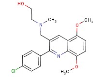 2-[{[2-(4-chlorophenyl)-5,8-dimethoxy-3-quinolinyl]methyl}(methyl)amino]ethanol