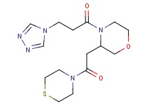3-[2-oxo-2-(4-thiomorpholinyl)ethyl]-4-[3-(4H-1,2,4-triazol-4-yl)propanoyl]morpholine