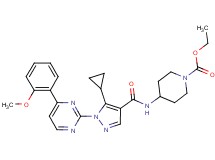 ethyl 4-[({5-cyclopropyl-1-[4-(2-methoxyphenyl)-2-pyrimidinyl]-1H-pyrazol-4-yl}carbonyl)amino]-1-piperidinecarboxylate