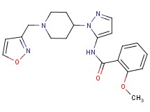 N-{1-[1-(3-isoxazolylmethyl)-4-piperidinyl]-1H-pyrazol-5-yl}-2-methoxybenzamide