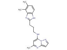 N-[3-(4,5-dimethyl-1H-benzimidazol-2-yl)propyl]-5-methylpyrazolo[1,5-a]pyrimidin-7-amine