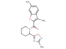 1-[(3,6-dimethyl-1-benzofuran-2-yl)carbonyl]-2-(3-methyl-1,2,4-oxadiazol-5-yl)piperidine
